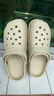 名創(chuàng)優(yōu)品（MINISO）洞洞鞋男女夏季外穿沙灘涼鞋防滑厚底踩屎感包頭涼拖鞋骨白40-41 曬單實拍圖