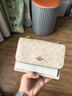 蔻馳（COACH）【品牌直供】KLARE女士小號(hào)印花風(fēng)琴包單肩斜挎包PVC配皮 曬單實(shí)拍圖
