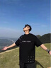 百鵲亭美式重磅硬挺墊肩t恤短袖男高級感痞帥金屬cleanfit潮牌半袖上衣 黑色 XL 曬單實拍圖