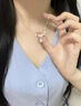 老鳳祥  S925純銀項鏈女生輕奢珍珠吊墜首飾品生日七夕情人節(jié)禮物送女友 【京東八倉發(fā)貨】*當(dāng)/次日達-璀璨繁花項鏈 曬單實拍圖
