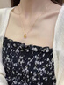 中國黃金（CHINA GOLD）足金福牌吊墜女款福氣滿滿黃金項鏈掛墜情人節(jié)生日禮物送女友媽媽 【今/次日達(dá)】福牌吊墜+配S925鏈 約0.2g 曬單實拍圖