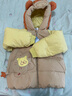 迷你巴拉【三防】男女兒童寶寶羽絨外套動(dòng)物造型帽柔軟羽絨服秋冬新款 卡其50677 120 【91.4g】 曬單實(shí)拍圖