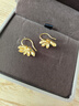 HONEYGOLD 蜜金珠寶 黃金耳釘足金古法手工金琺瑯荷蓮耳飾HGJ1653工費240元/件 6.47g 曬單實拍圖
