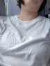 德瑪納甜妹泡泡袖上衣春裝圓領(lǐng)短袖拼接泡泡袖T恤女 皓月白 L  曬單實(shí)拍圖