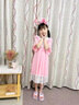 迪士尼（Disney）兒童睡衣薄款女童睡裙2024夏款女孩夏天棉綢莫代爾2024公主風大童 粉紅色 140cm(140cm) 曬單實拍圖