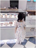 G.DUCKKIDS童裝女童連衣裙夏裝2025新款韓版超洋氣小女孩公主裙夏季兒童裙子 米白色 蝴蝶蕾絲裙 110 建議身高100-105cm年齡4-5 曬單實(shí)拍圖