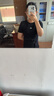 Gap女裝2025夏季新款刺繡logo腰部打結(jié)開叉短袖中長連衣裙765631 黑色 M (165/84A) 亞洲尺碼 曬單實(shí)拍圖