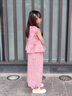 G.DUCKKIDS小黃鴨童裝女童夏天套裝夏季新款兒童女孩寶寶時(shí)尚夏裝洋氣衣服 粉色套裝 140 (建議125-135cm 7-8周歲） 曬單實(shí)拍圖