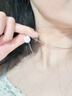 花有心柿s925銀項鏈輕奢小眾鎖骨鏈爆閃鋯石水晶項鏈女款2025新款首配飾品 超閃大圓鉆鋯石項鏈-s925銀 曬單實拍圖