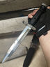 美軍越戰M7軍刃戶(hù)外戰術(shù)雙刃直刀高硬度1095CroVan碳鋼野外防身刀 美軍越戰M7雙刃刺【白鈦款】 30cm-大于60°【贈戰術(shù)Kydex鞘】 曬單實(shí)拍圖