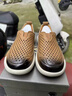 奧康正品新款夏季真皮透氣鏤空休閑耐磨涼皮鞋懶人駕車(chē)一腳蹬洞洞鞋子 卡其-1245821008H 【順豐包郵】 39 【標準皮鞋尺碼】 曬單實(shí)拍圖