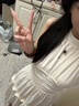 貞喜氣法式溫柔風(fēng)白色無袖掛脖背心吊帶連衣裙子女夏季新款收腰長(zhǎng)裙沙灘 白色 L 曬單實(shí)拍圖