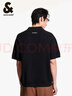 杰克·瓊斯（JACK&JONES）25年男裝短袖POLO衫男士夏季商務(wù)休閑古巴領(lǐng)寬松重磅純棉針織T恤 E40黑色 常規 M 曬單實(shí)拍圖