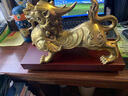 純銅貔貅開(kāi)業(yè)禮品招財擺件客廳酒柜辦公室裝飾品公司喬遷開(kāi)業(yè)禮物 大號 招財貔貅+胡桃木底座 曬單實(shí)拍圖