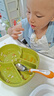 新安代 嬰兒圍兜 寶寶圍嘴兒童小孩吃飯兜防水立體口水卡通罩衣可調(diào)節(jié) 【食品級(jí)硅膠飯兜】檸檬黃 曬單實(shí)拍圖