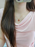 中國黃金（CHINA GOLD）黃金項(xiàng)鏈女士999足金瑪瑙四葉草吊墜七夕情人節(jié)禮物送女友老婆 【賀卡定制/聯(lián)系客服】 曬單實(shí)拍圖