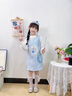 G.DUCKKIDS小黃鴨童裝女童套裝春秋季兒童衣服女寶寶秋裝艾莎公主背心裙套裝 藍色+皇冠魔法棒 130 尺碼7~8歲【120-130cm】cm 曬單實(shí)拍圖