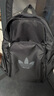 阿迪達斯ADIDAS三葉草 Logo拉鏈開合雙肩包 男女包JD5522 黑色 NS 曬單實拍圖