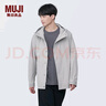 無印良品（MUJI）男式 不易沾水 登山外套 男士早秋款 AD0V7A4S 灰色 L (175/100A) 曬單實拍圖