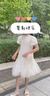 G.DUCKKIDS女童連衣裙夏季2025新款洋氣夏裝童裝小女孩旗袍公主裙兒童裙子夏 米白色 120 cm 曬單實拍圖