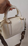 絲芙倫高級感頭層牛皮手提小包百搭2026秋冬新款軟牛皮波士頓單肩斜挎包 白色 曬單實(shí)拍圖