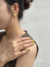 翡拉拉（fellala）「簡奢時(shí)尚」系列磨砂水滴小耳釘高級(jí)感氣質(zhì)耳飾輕奢通勤簡約耳環(huán) 金色 曬單實(shí)拍圖