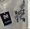 MEDM藤蔓花卉刺繡短袖T恤男美式潮牌設計感高街復古夏季休閑體恤 白色 XL 曬單實(shí)拍圖