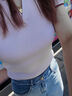 Olrain歐芮兒粉色POLO領(lǐng)通勤風毛針織套頭衫女裝夏季小衫 粉色 M 曬單實拍圖