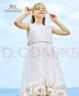 英氏（YEEHOO）女童裙子兒童連衣裙夏季中大童裝白色洋氣刺繡愛莎背心公主裙新款 背心白色 【金邊刺繡網紗】 140 cm 【順豐包郵&極速達】 曬單實拍圖