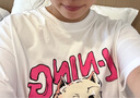 李寧運動(dòng)短袖女子2025夏季新款卡通LOGO印花寬松百搭T恤上衣 標準白(760款)-1 L 曬單實(shí)拍圖