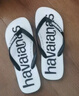 havaianas哈唯納Logomania男士兩用拖鞋外穿沙灘人字拖情侶款涼拖 1069-白黑色 41-42 巴西碼 曬單實拍圖
