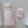 babycare兒童保溫杯嬰幼兒1-3歲316L不銹鋼嬰兒保溫杯水壺寶寶幼兒園水杯 贈(zèng)直通吸嘴-背帶款 歐珀粉 450ml 曬單實(shí)拍圖