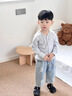 貝樂咿嬰兒外套幼兒小月齡男寶寶春秋衣服上衣春裝開衫薄款兒童春季外出 7354灰藍(lán)色 100 【推薦2-3歲】 曬單實(shí)拍圖