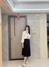 啄木鳥小個子半身裙女2025新款夏季休閑A字百褶裙寬松顯瘦中長款傘裙薄 黑色夏款 均碼 XL建議110-125斤 曬單實拍圖