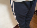 夢多福校服褲子男女藏青色兩條杠初中高中小學生校褲春秋直筒速干運動褲 春秋款-深藍色 L 曬單實拍圖