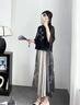 恰凡（QIAFAN）新中式國風(fēng)連衣裙套裝女2025新款夏裝改良旗袍漢服禪意兩件套裙子 修竹套裝 （兩件套） M 曬單實拍圖