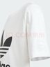adidas男女大童純棉運動上衣圓領(lǐng)短袖T恤兒童夏季阿迪達斯三葉草   白色/鳥羽藍   164 曬單實拍圖