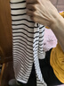 初申春秋長袖T恤女純棉愛心標時尚休閑條紋圓領長袖打底上衣S143T2005 曬單實拍圖