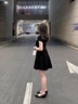 蠻丂法式赫本風(fēng)黑色連衣裙子女夏季2025新款小個子小黑裙收腰顯瘦短裙 法式小黑裙XL 曬單實拍圖