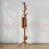 樹浩實木衣帽架家用門口玄關掛衣架客廳衣服置物架加粗立式落地掛包桿 【特價松木款】胡桃色-8掛鉤 曬單實拍圖