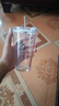 可愛(ài)小狗小貓印字雙飲口玻璃杯玻璃吸管杯帶蓋防摔耐高溫杯子 可愛(ài)小貓印花一套 480ml 1只 曬單實(shí)拍圖