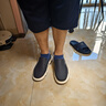 他她（TATA）一腳蹬商務(wù)休閑皮鞋男士真皮爸爸鞋2025春季新款OER01AM5 藍色 40 曬單實拍圖