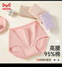 貓人女士?jī)?nèi)褲女送長(zhǎng)輩媽媽內(nèi)褲中老年女內(nèi)褲高腰收腹純棉透氣4條2XL 曬單實(shí)拍圖