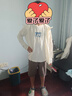 Lee落肩套頭高棉柔軟舒適吸濕短袖T恤 香草白 160 曬單實(shí)拍圖