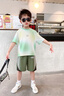 McTicco男童速干運動(dòng)套裝2025新款兒童冰絲足球籃球服大童夏裝訓練短袖薄 23039綠+18523淡綠【涼感速干】 140 140cm 曬單實(shí)拍圖