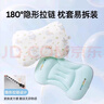 婧麒嬰幼兒童枕頭透氣太空分區枕寶寶四季款護頸神器定型6個(gè)月1-3-8歲 3歲-8歲枕套-藍色- （僅枕套） 曬單實(shí)拍圖
