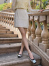 妙麗（Millies）品牌輕奢平底單鞋女2025夏季新款船鞋仙女風(fēng)瓢鞋防滑一腳蹬孕婦鞋 銀色 37 曬單實拍圖