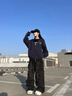 LEMANISM重磅灰色拉鏈連帽開衫衛(wèi)衣外套男上衣情侶秋季運(yùn)動(dòng)潮牌女 藏青色 M 100-120斤 曬單實(shí)拍圖