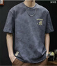 真維斯（Jeanswest）夏季短袖t恤男士新款重磅寬松大碼半袖潮牌潮流純棉圓領(lǐng)男裝體恤 3068黑色T恤+3068深灰T恤 L 曬單實拍圖