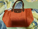 瓏驤（LONGCHAMP）新品 女士中號長柄可折疊手提單肩購物袋餃子包托特包女包 2605 089 P85 橙色 曬單實拍圖